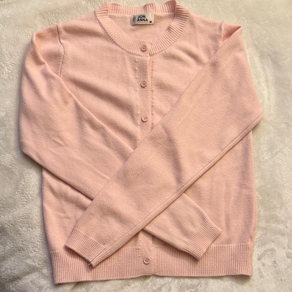 Jon & Anna Soft Pink Cardigan Sweater